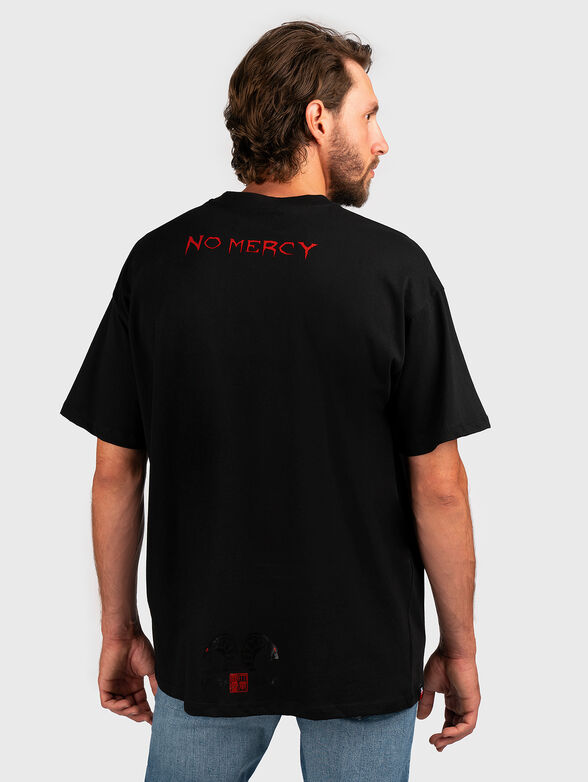 Black oversized cotton T-shirt - 2