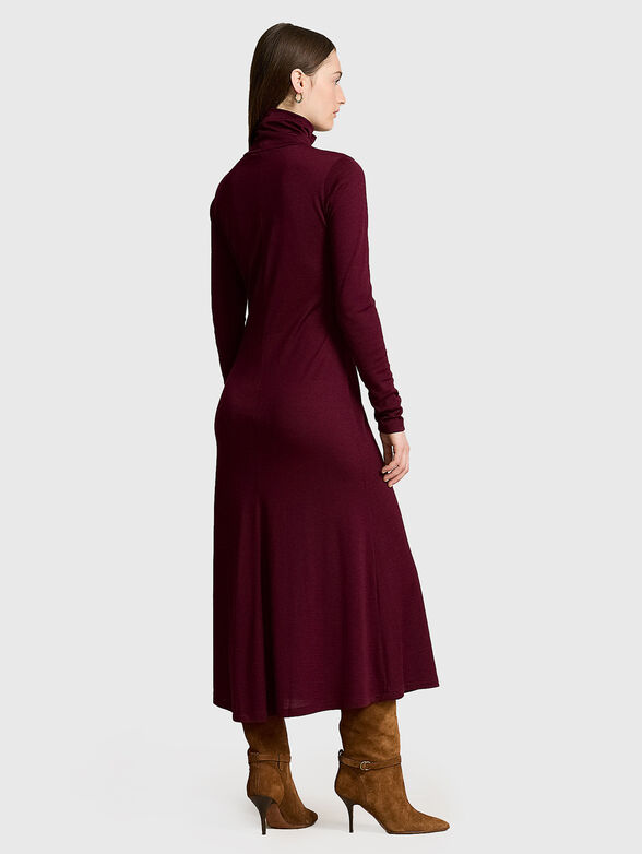 Dress with polo collar in wool blend - 2