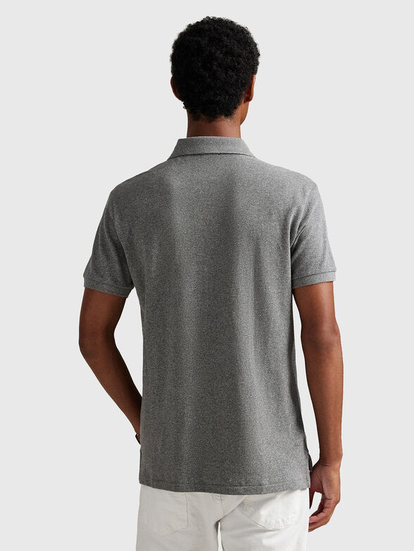 Cotton polo shirt with logo embroidery - 3