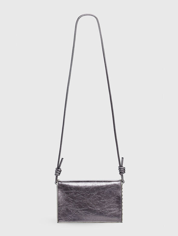 Silver-colored wallet with strap - 3