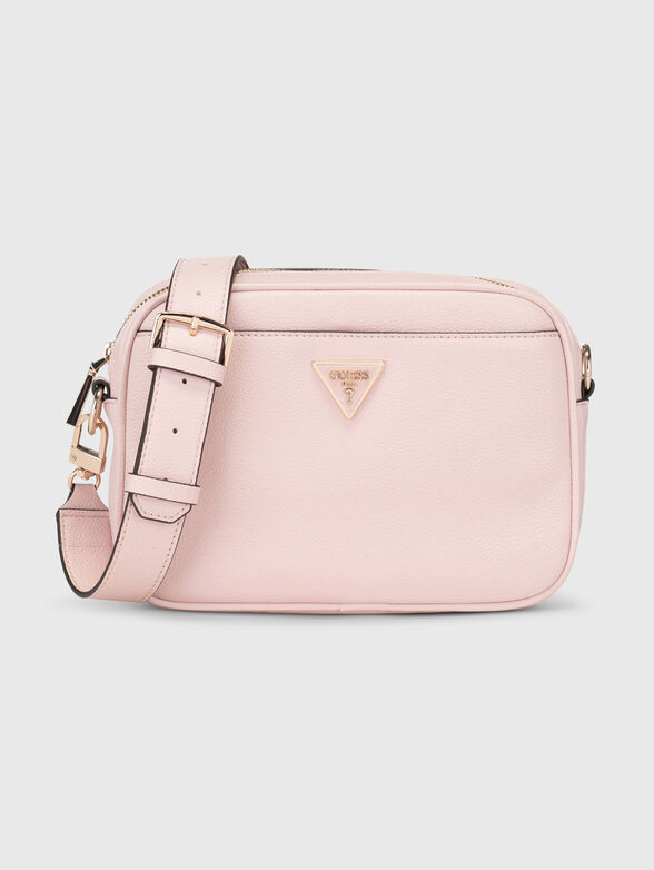 Crossbody bag with logo in beige colour - 1