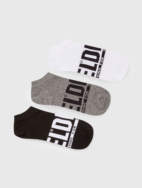 Set of three pairs of socks with logo accent - 1