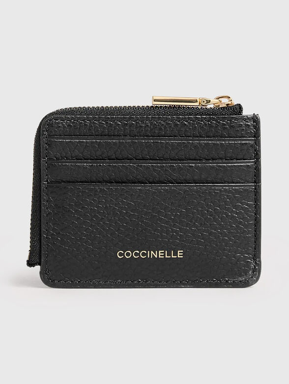 Leather cardholder with logo - 2