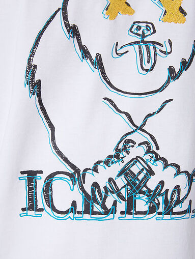 Cotton T-shirt with print - 4