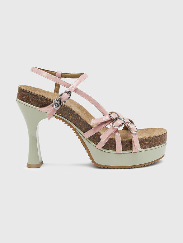 Heeled sandals with buckles - 1