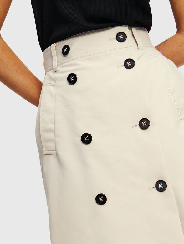 Asymmetric cotton skirt - 2