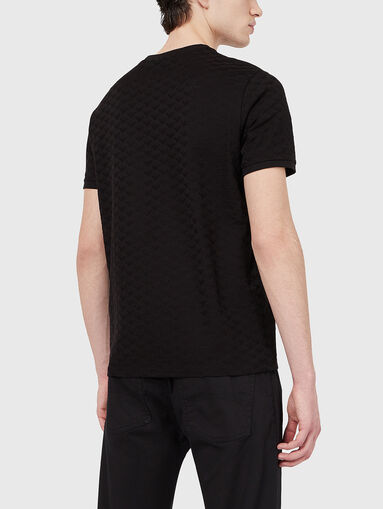 Black T-shirt with monogram print - 3