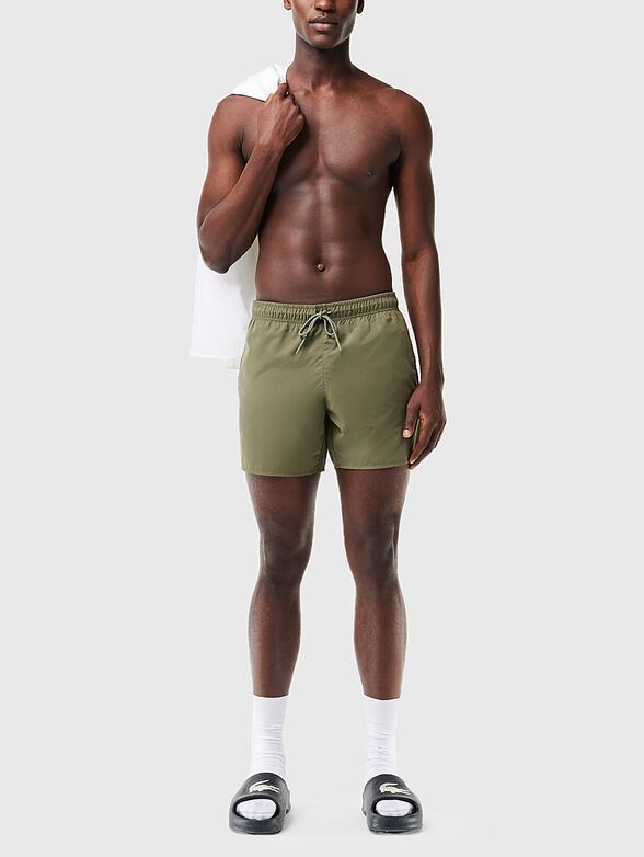 Yellow shorts with logo detail - 4