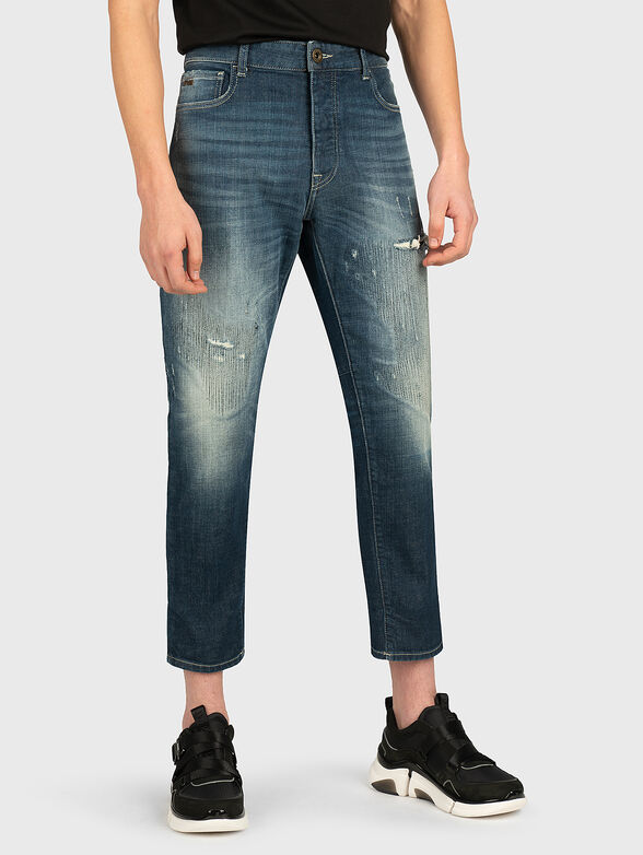 Cropped jeans with high waist - 1