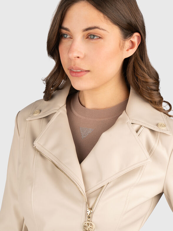 Short jacket with accent zipper - 4