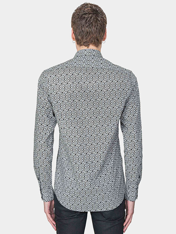 Cotton shirt with floral print - 2