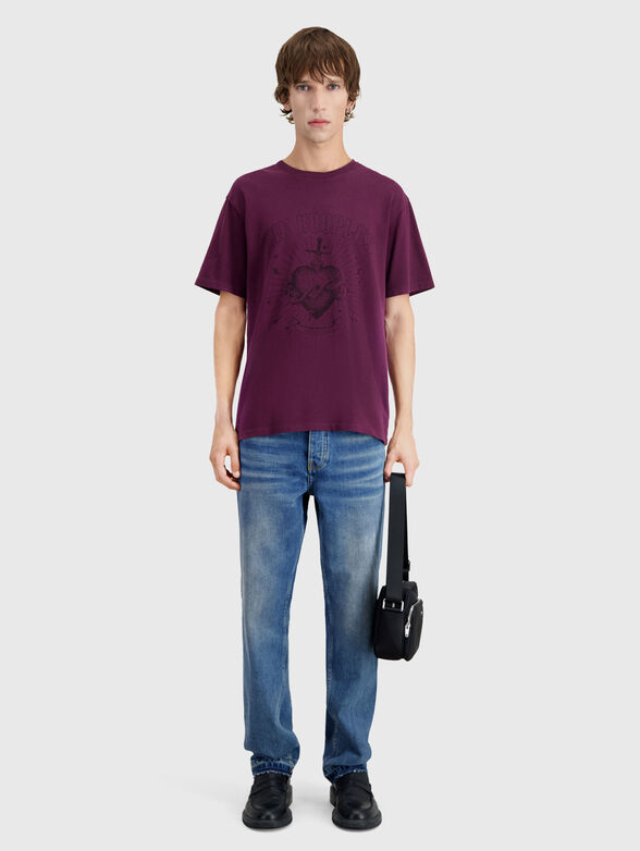 Cotton T-shirt with print - 1