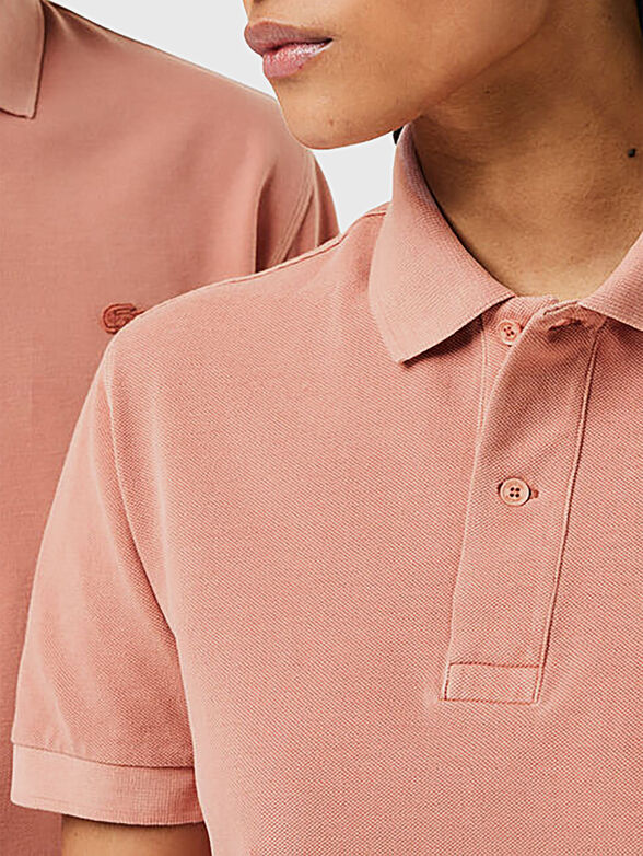 Unisex polo-shirt in blue colour - 4