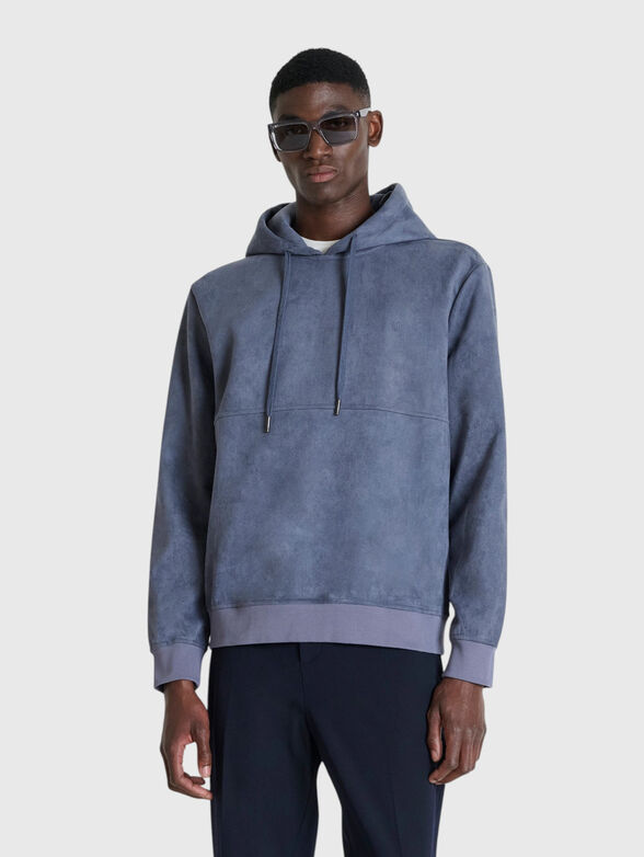 HOODIE RELAXED FIT IN SUEDE WI - 1