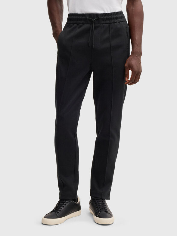 Straight trousers with waist ties - 1