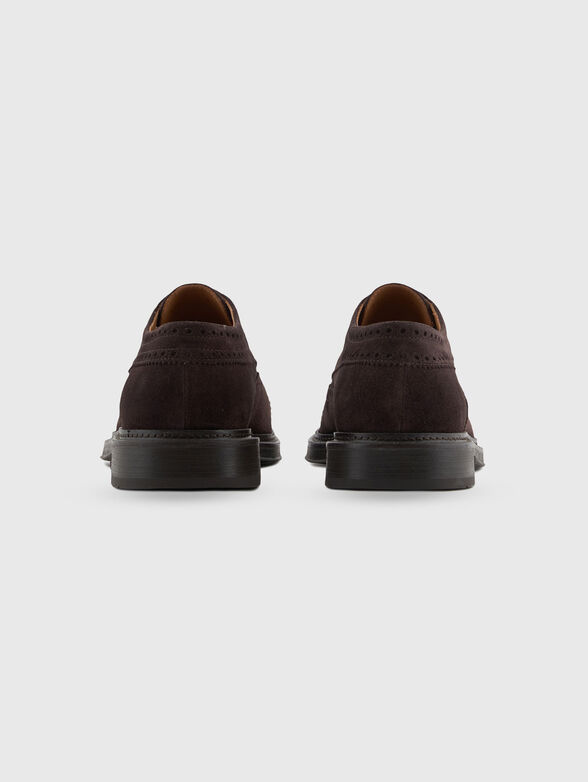 Suede Derby shoes with brogue perforations - 3