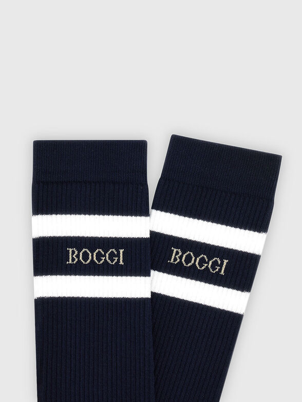Navy socks with logo - 2