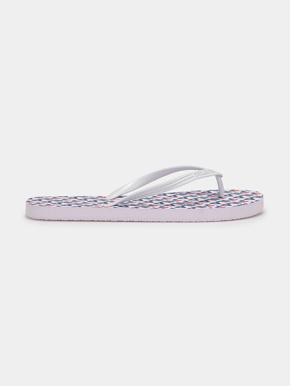 TROY LOGO flip-flops with monogram logo print - 1