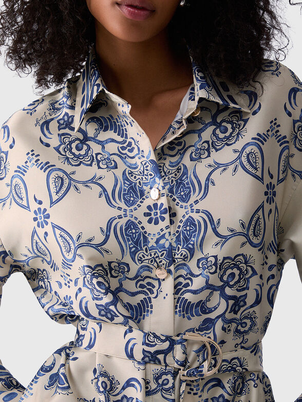 Long sleeve shirt with floral print - 4