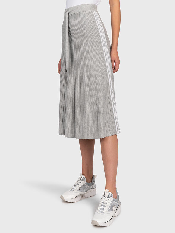 Grey skirt with logo branding - 1