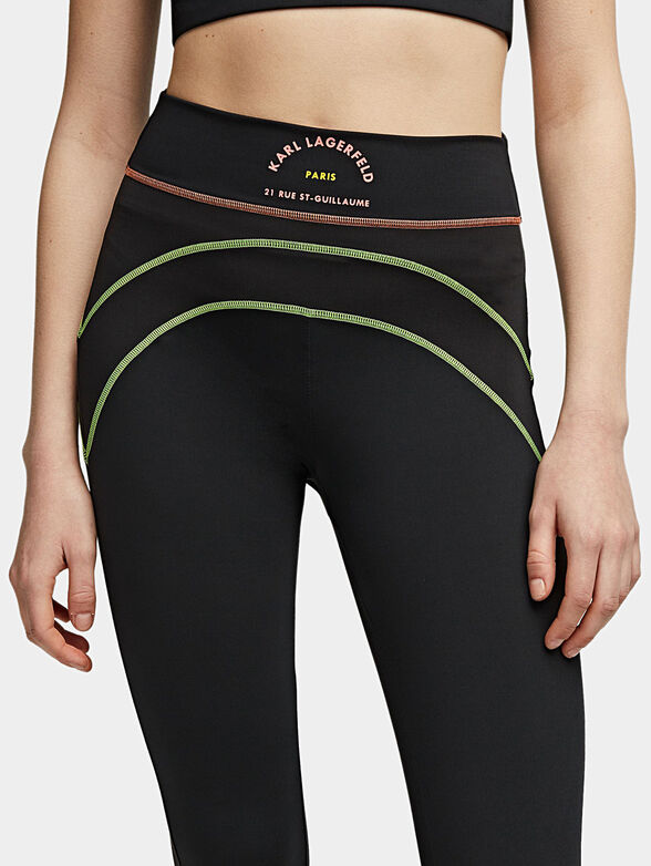 Leggings with logo inscription - 4