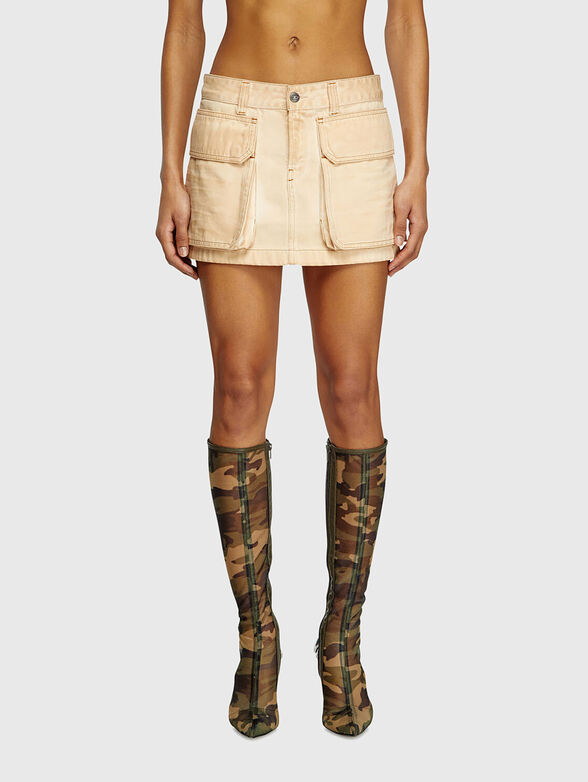 DE-TON mini skirt with accent pockets - 1