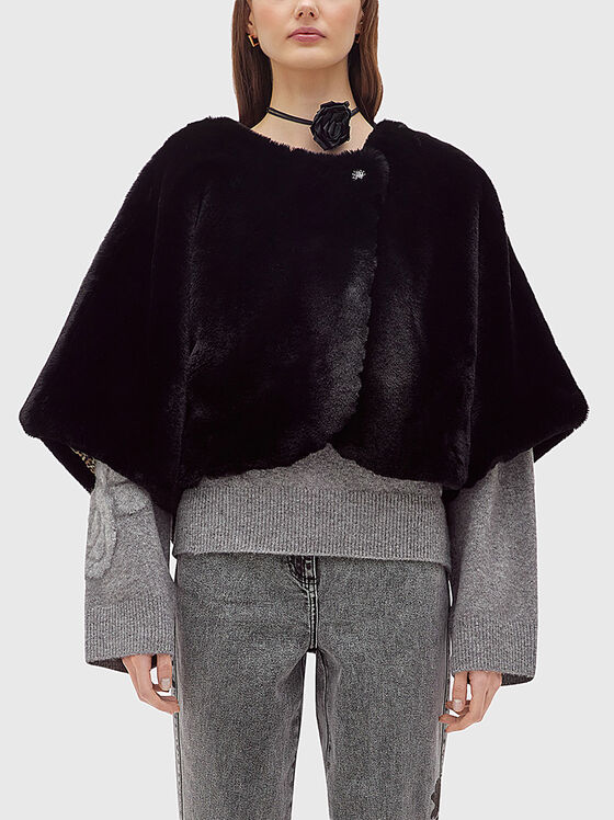 Faux fur cropped coat - 1