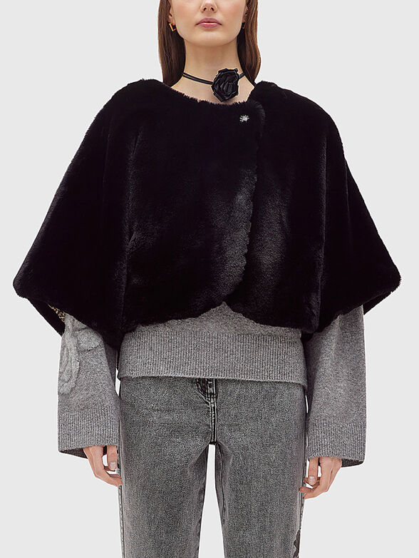 Faux fur cropped coat - 1