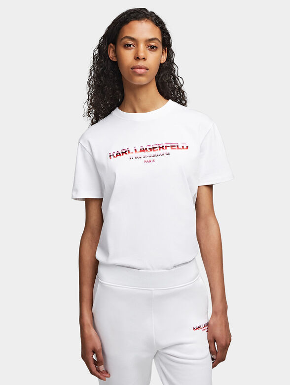 Cotton T-shirt with logo print - 1