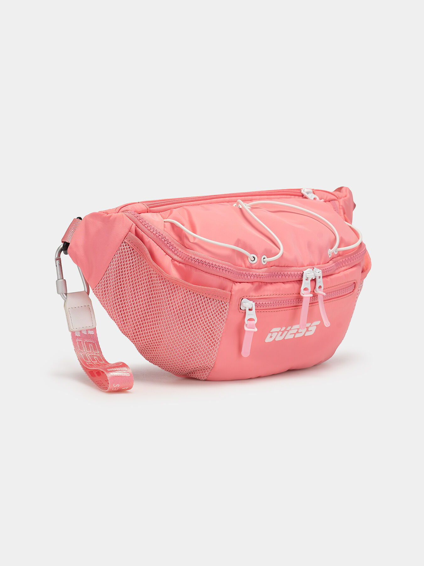 Black waist bag with neon accents brand GUESS Globalbrandsstore en