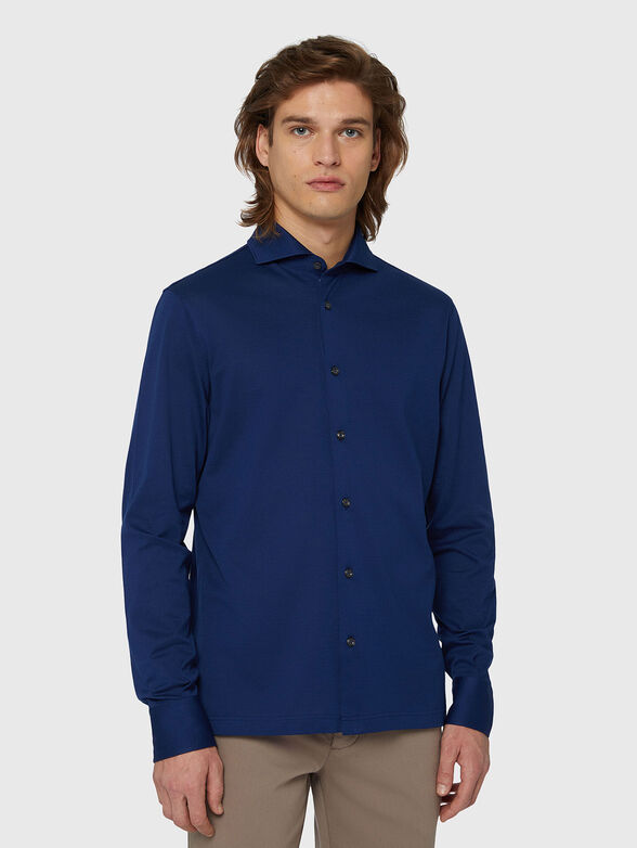 Straight cut cotton shirt  - 1