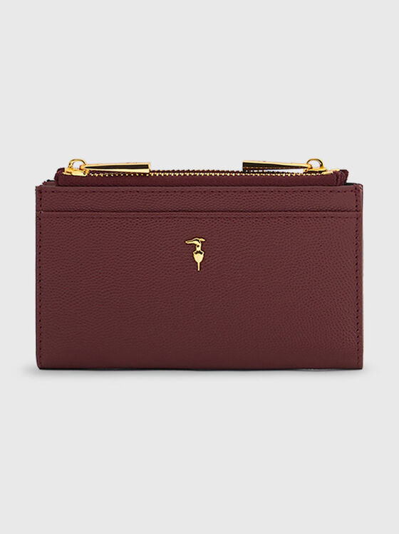 Leather cardholder with mini logo - 1