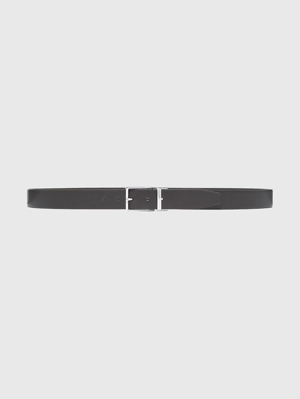 Genuine leather belt with logo - 2