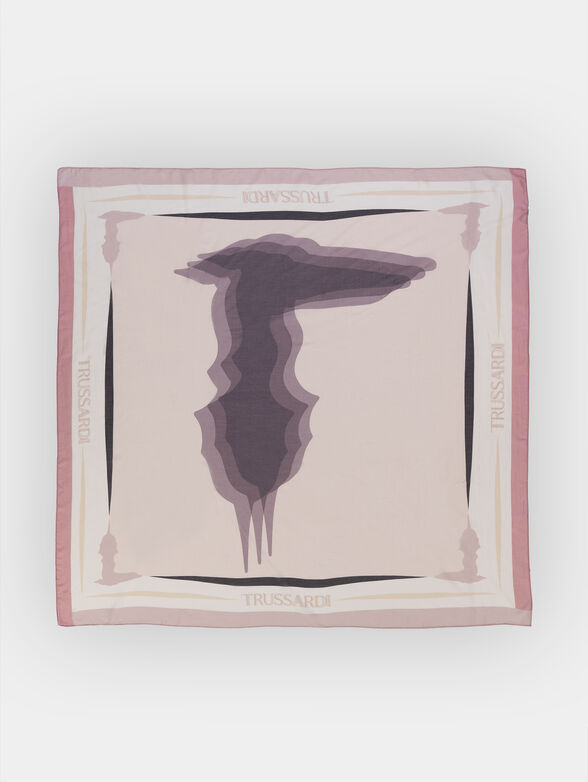 Silk blend logo scarf - 2