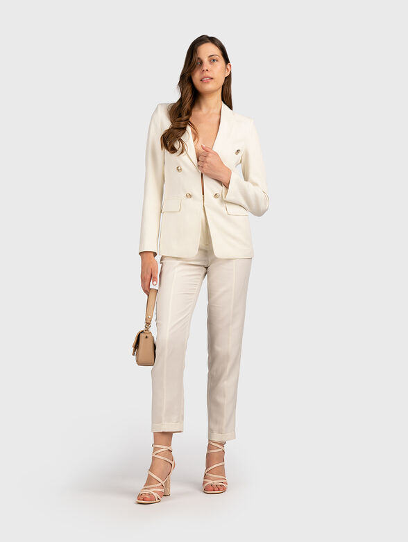 MARTINA blazer with gold buttons of linen blend - 2