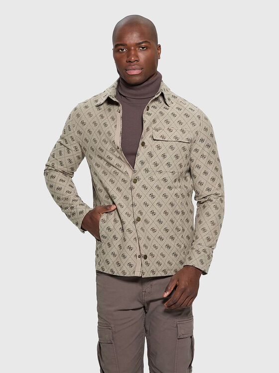 Риза с монограмен принт - 1