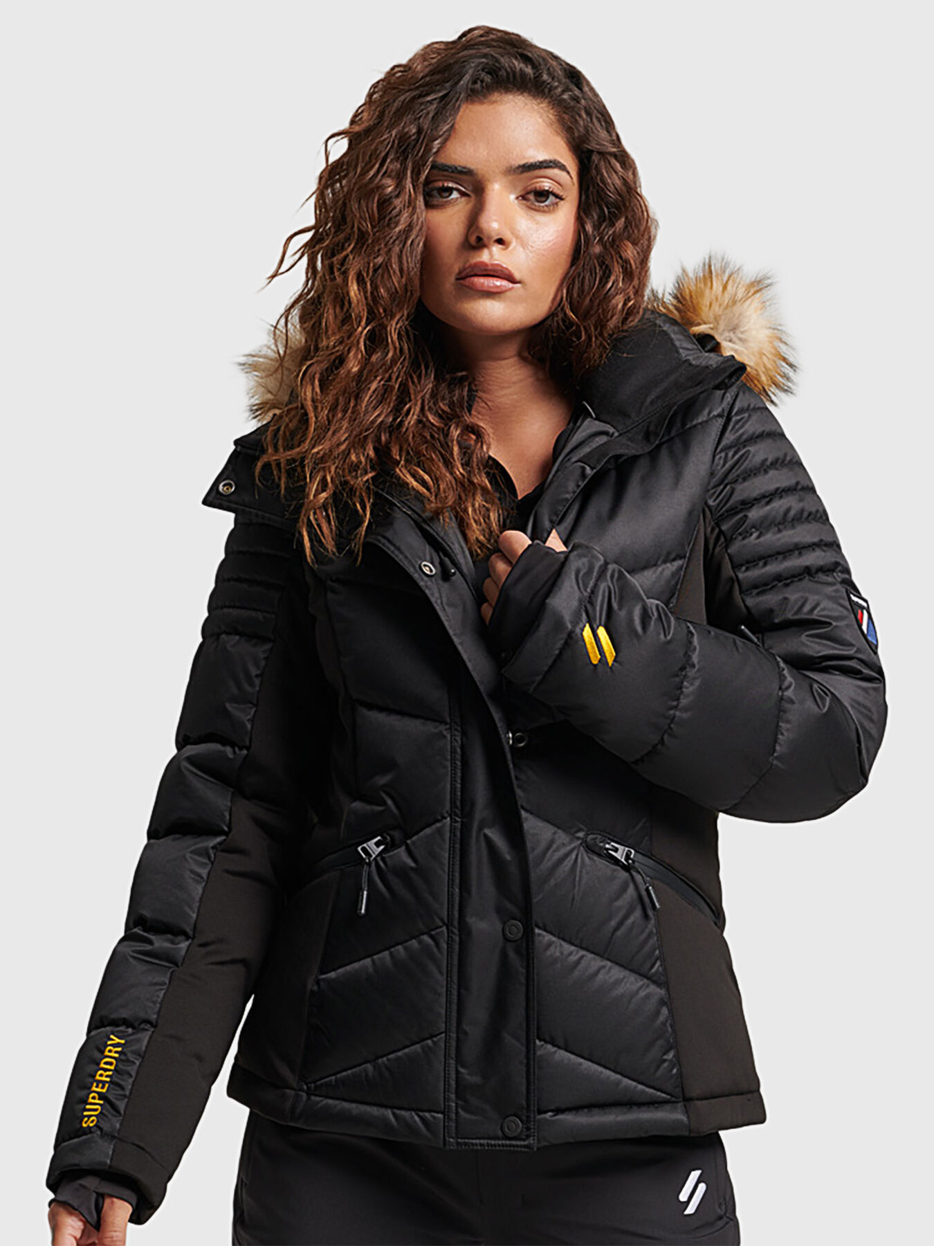 SNOW LUXE padded jacket with hood brand SUPERDRY Globalbrandsstore en