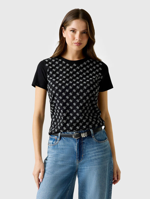 T-shirt with 4G logo rhinestones - 1