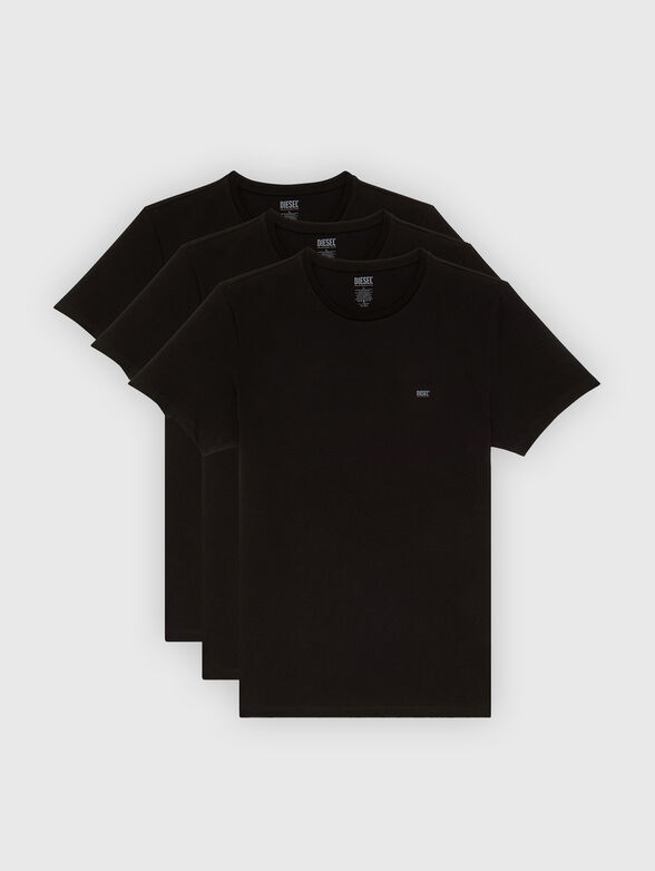 Set of three black cotton t-shirts - 1