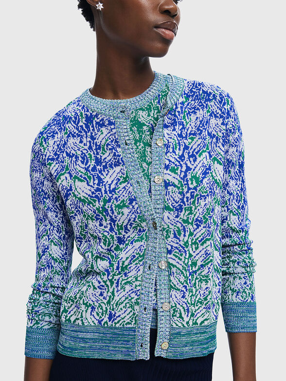 Knitted cardigan with buttons - 1