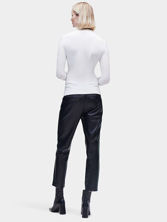 Mock neck sweater in black - 2