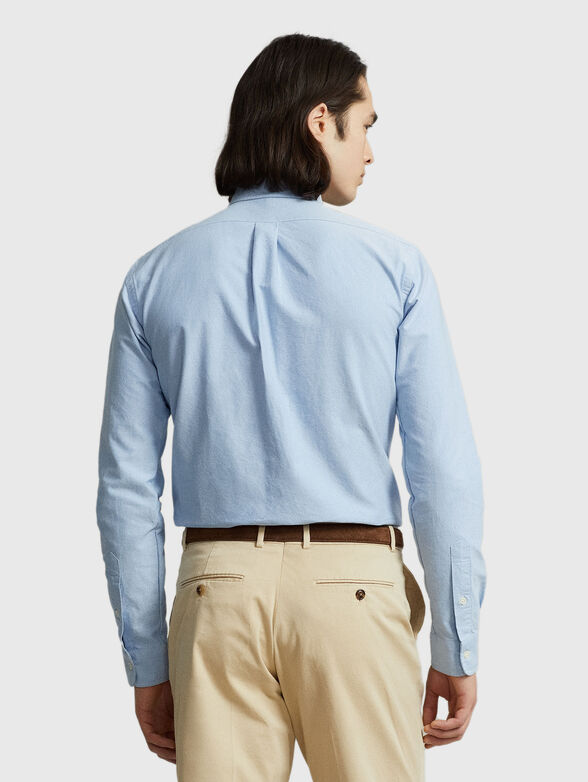 Cotton shirt with logo embroidery - 3