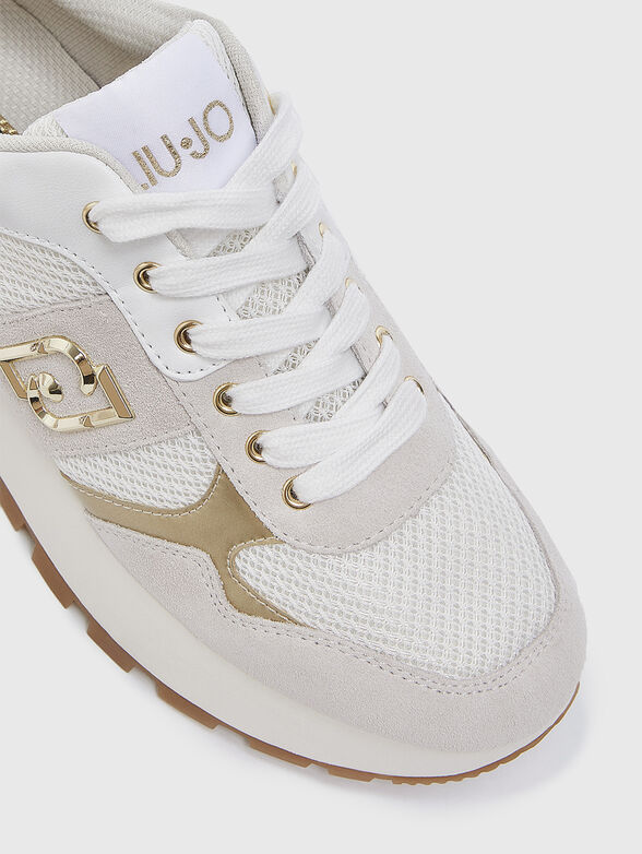 Suede sneakers with mesh details - 5