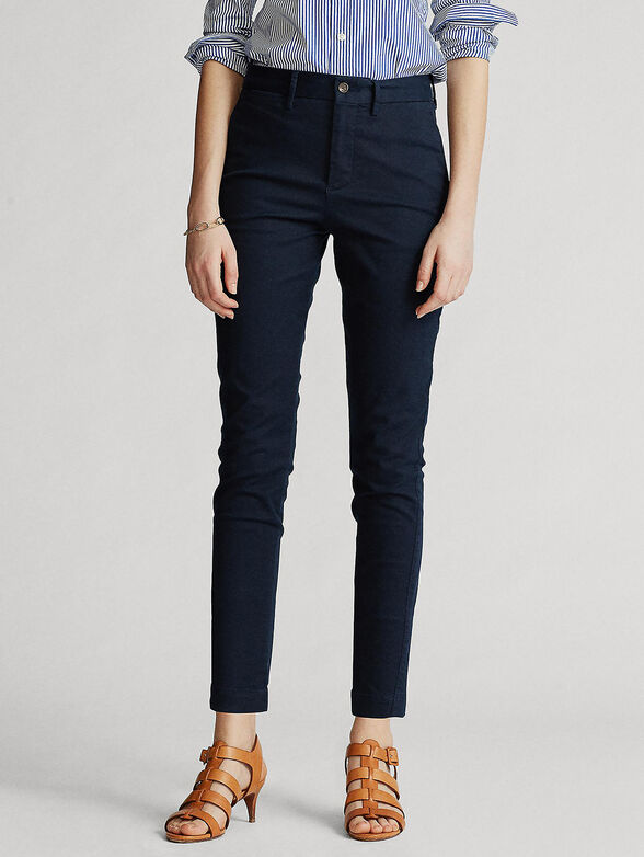 Dark blue slim pants - 1