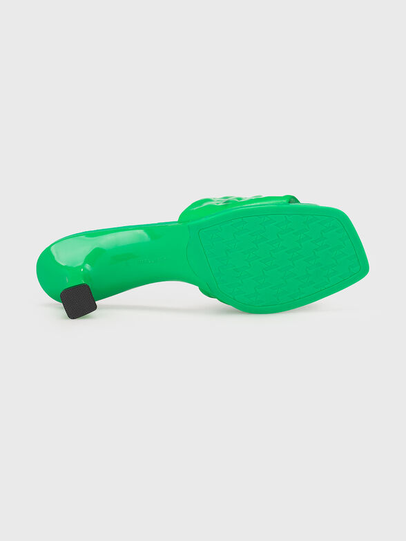 PANACHE leather heeled slippers - 5