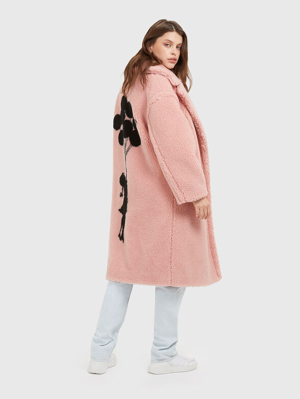 POLLY pink coat with accent back - 2