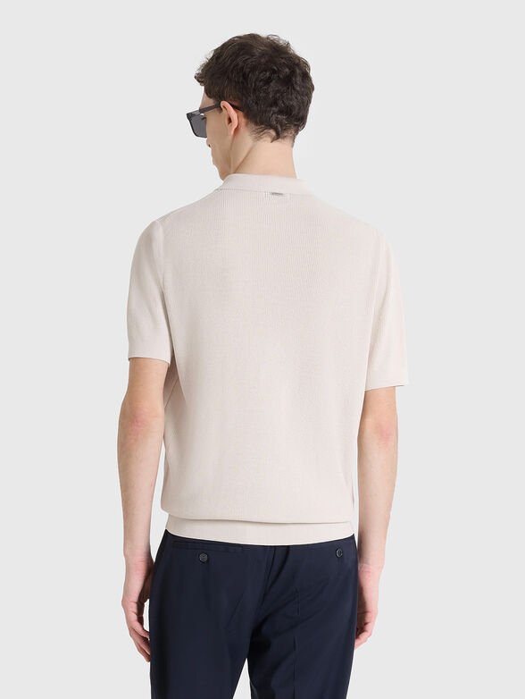 Cotton polo shirt with zip - 2