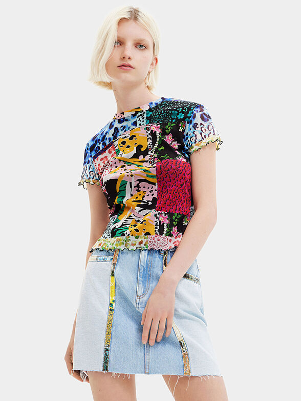GALATEA T-shirt with patchwork effect - 1
