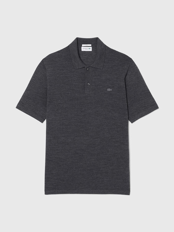 Пуловер с къс ръкав и поло яка - 1