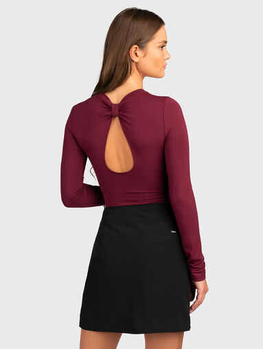 Blouse with logo accent and cut-out detail - 3